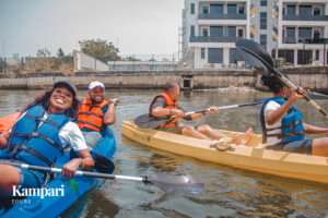 Kayaking with a group in Lagos